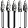 Carbide Burr Set 1/4" Shank SF-3 Die Grinder Bits Tungsten