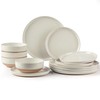 AmorArc Ceramic Dinnerware Sets for 4, 12 Pieces Handpainted Plates