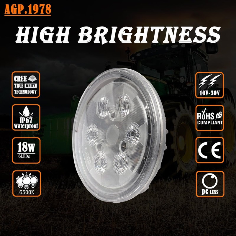 Round 30W Agriculture LED Work Light,Par 36 LED Light Direct