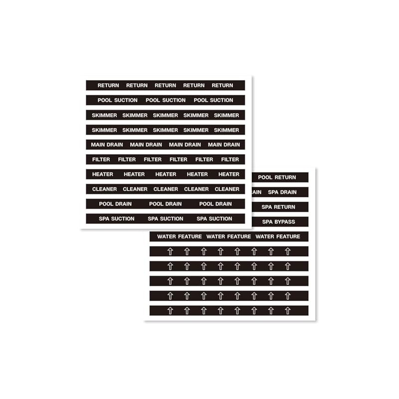 CDXHOME Swimming Pool Equipment Identification Labels - 20PCS Heavy Duty