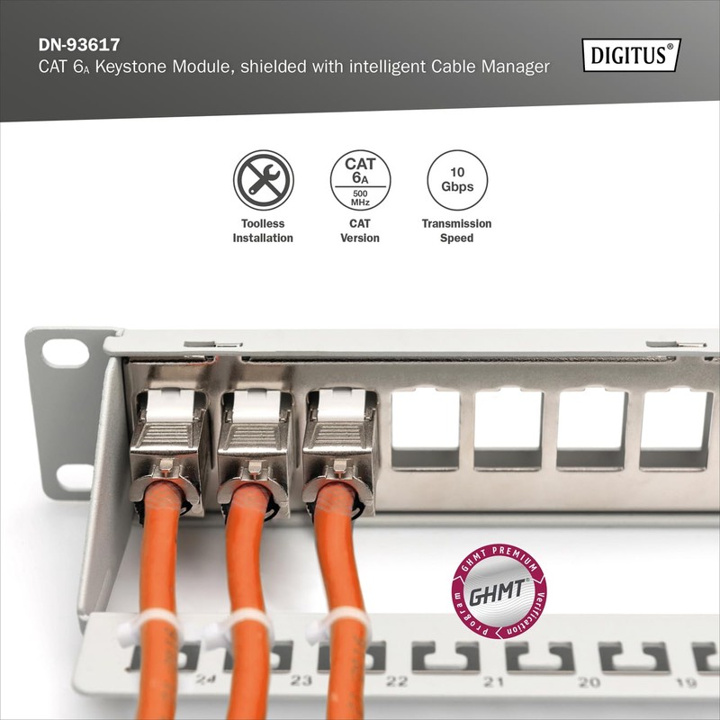 DIGITUS Keystone Module Cat-6A Shielded - Pack of 1 -