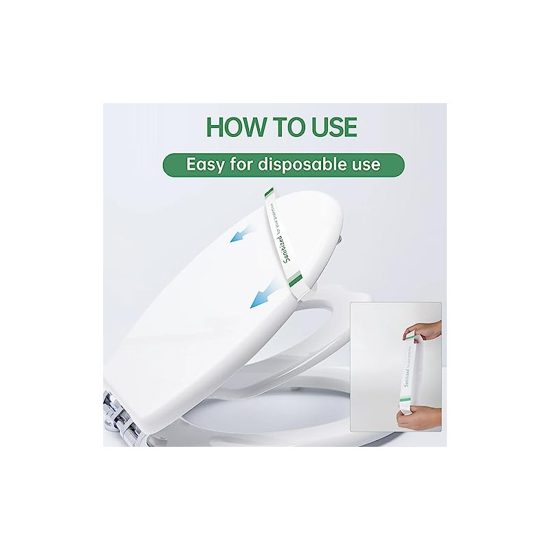 Germiwipe 500Pcs Sanitized Toilet Seat Band,Hotel Essentials, Printed Toilet Strips