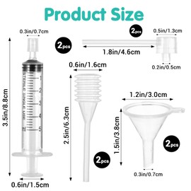 ElevateTech 8 Pcs Perfume Refill Tool Kit, Perfumes Syringe Extractor Plastic Clear Perfume Dispenser Transfer Kit Cosmetic Dispenser Tool Set for Outdoor Travel