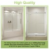 M6219 Sliding Shower Door Bottom Track (2-Piece Set, Black) 1/2-inch