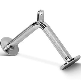 Yes4All LAT Cable Attachment, Tricep Press Down Bar with Diamond Knurl Handle, Support up to 880 lbs (Chrome - V Shaped Bar)