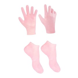 VICASKY 1Set Exfoliating Moisturizing Sock Glove for Foot Care Pink Softens Dry Rough Skin for Nourishing Revitalizing During Dry Seasons