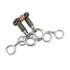 Horse Gag Ring Snaffle Stainless Steel Brass 145mm Mouthpiece Horse