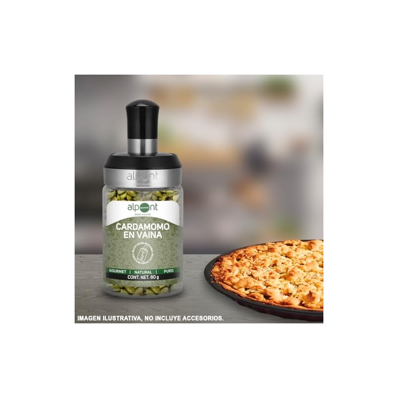 ALPONT GOURMET Cardamomo en Vaina Entera, Especia Aromática para Infusiones,