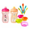 Tommee Tippee Vasos Entrenadores Platos Y Cucharas Tommee Tippee Rosa
