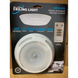 Bell + Howell Solutions 1-Light White Flush Mount Light Wireless W/Remote Motion