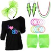 Z-Shop 80s Outfits Costume Accessories for Women - I Love