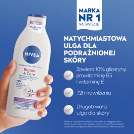 NIVEA Repair & Care Sensitive Körperlotion für empfindliche Haut feuchtigkeitsspendendend schützend, geruchsneutral 400ml