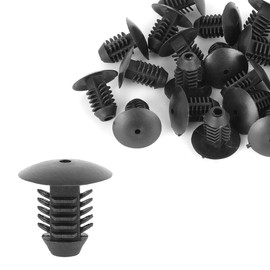 X AUTOHAUX 20 Pieces Car Plastic Bolts Rivets Mudguard Clips 12 mm Hole Diameter Black