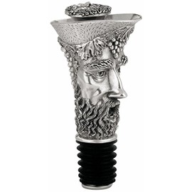 Royal Selangor Hand Finished Vinifera Collection Pewter Bacchus Wine Pourer and Stopper Gift