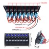 8 Gang Marine Switch Panel, Boat Rocker Switch Panel Waterproof,