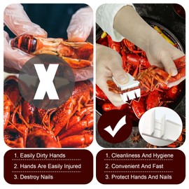 ASENAME 2024 New 6PCS Crawfish Peeler, Crawfish Shucker, Crawfish Tail Peeler, Crawfish Sheller Tool for Peeling, Universal Crayfish Shelling Device, Crawfish Peeler Tool