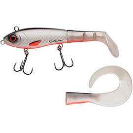 Abu Garcia Svartzonker McHybrid, Fishing Hook, Hard Lures, Predator Fishing, Pike, Bait Supplied with Paddle Tail and Curl TailUnisex, Fegis, 74g | 165mm