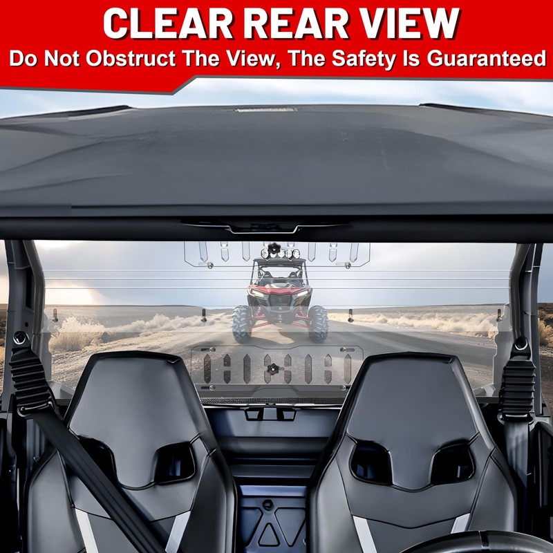 StarknightMT 2021+ Commander Vented Rear Windshield Back Window Compatible with