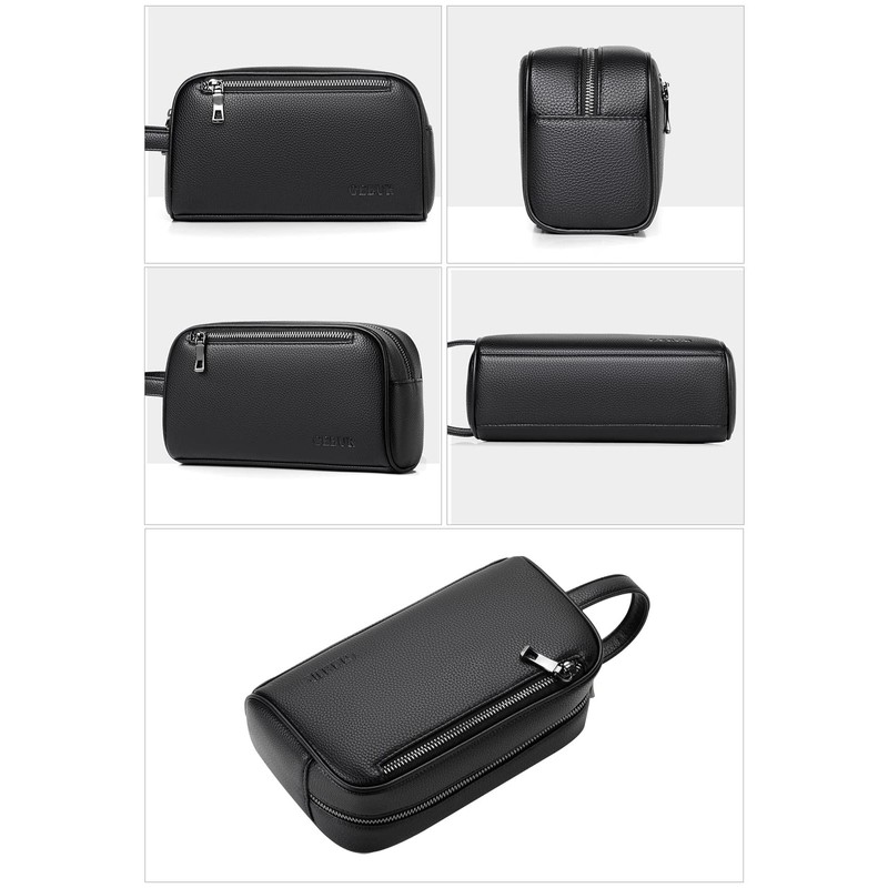 Cenvins Men's Clutch Bag, PU Leather, Box-shaped Handbag, Handbag, Cosmetic