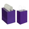 Oikss 100 Pack 5.25x3.25x8.25 Inch Small Purple Kraft Paper Bags