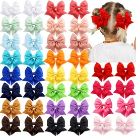 CÉLLOT CÉLLOT 40pcs 2.75 inch Hair Bows for Girls Grosgrain Ribbon Toddler Hair Bows Alligator Clips for Baby Girls Kids Teens Back to School Hair Accessories in Pairs