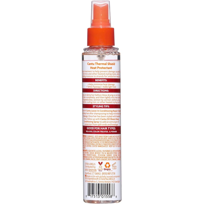 CANTU - Protector térmico manteca de karité, 5.1 onzas líquidas