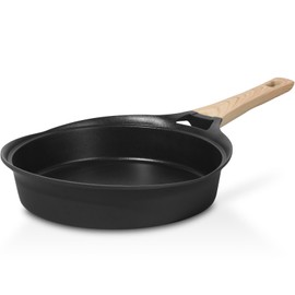 ESLITE LIFE Nonstick Deep Frying Pan Skillet, Healthy Granite Coating Egg Omelette Pan Stone Cookware Chef's Pan, PFOA Free(Black, 9.5 Inch)