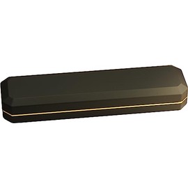 The Gifts & More LED Black Bracelet Box for Engagement, Wedding…Luxury Octagonal Design with Gold Trim LED Bracelet Necklace Chain Jewelry Gift Holder Box with Light for Men for Women (Black)