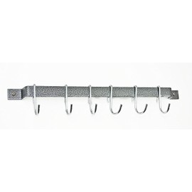 Rogar 18" Bar Rack: Hammered Steel and Chrome