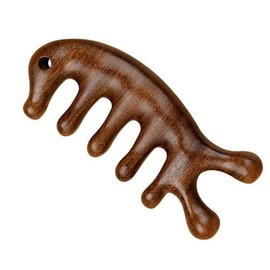 Solid Wood Scalp Gua Sha Comb Massage Acupressure Stick LMCF-0036-WFG5Q7O / 원목 두피괄사 괄사빗 마사지 지압봉 LMCF-0036-WFG5Q7O