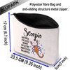 BLUPARK Zodiac Sign Cosmetic Bag Horoscope Makeup Bag 12 Constellation