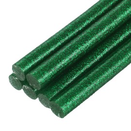 sourcing map 6pcs Mini Hot Glue Sticks for Glue Gun 7mm x 100mm Small Glue Sticks, Glitter Green