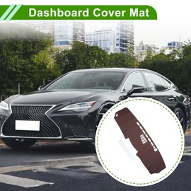HEROFFIX Dashboard Cover Dash Cover Mat Carpet for Lexus IS250 IS350 2006-2011 Brown Faux Leather 1 Pc Anti-Slip Car Interior