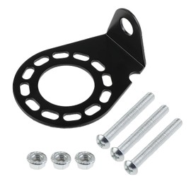 eMagTech Mounting Holder Support Bracket with Complete Screws & Nuts Steel Black Fit for European 7 Pin 13 Pin Caravan Towing Trailer Connector Plug Socket