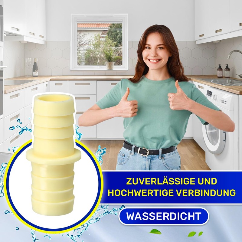 Hose Connector Diameter 24 mm for Washing Machine and Dishwasher