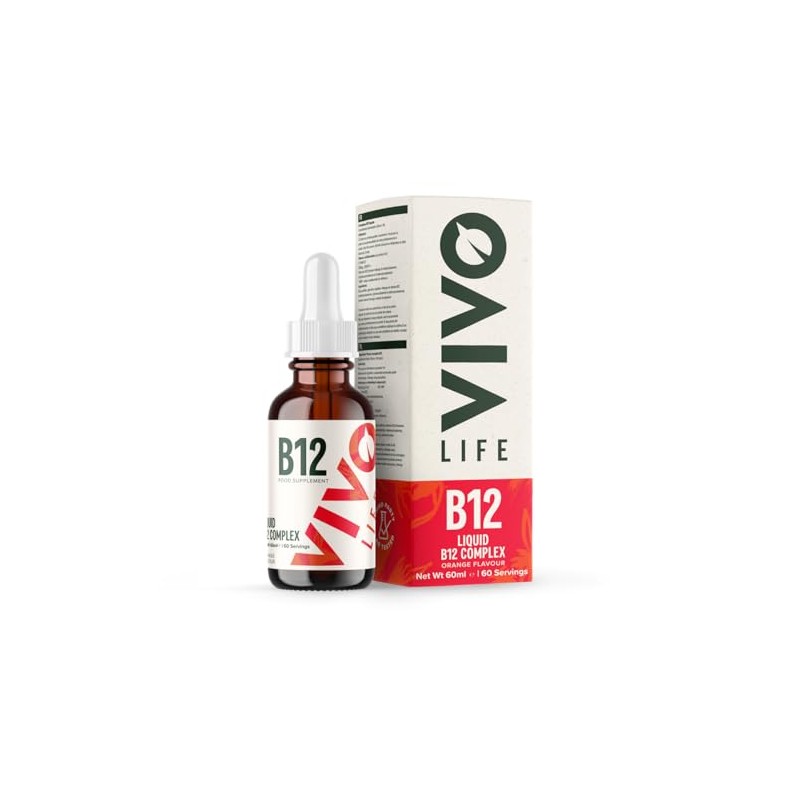 Vivo Life Vitamin B12 Complex, High Potency Health Supplement, 60