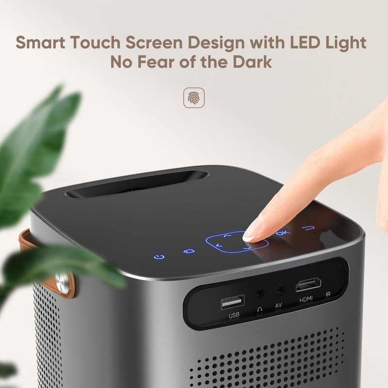[Unique Handle Design] Mini-Projector, Mini Projector with 5G WiFi and