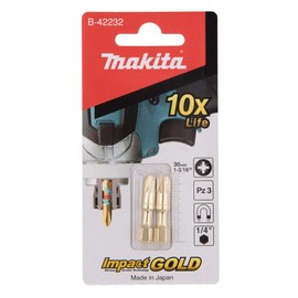 Makita B-42232 Shorton Insert Bit Pz3-30 Gold, Multi-Colour