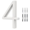 6" White Floating House Number, Metal Modern House Numbers, Mailbox