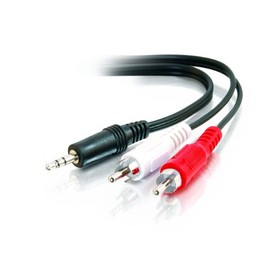 C2G 40423 Value Series One 3.5mm Stereo Male to Two RCA Stereo Male Y-Cable (6 Feet, 1.82 Meters), Black