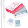 OLCANA 50 Pieces Microscope Slides and 100pcs Pre-Cleaned 20mm x