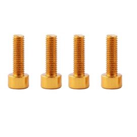 Pack of 4 Bicycle Bottle Holder Screw M5 x 15 mm Bottle Holder Screws Bicycle Accessories Bicycle Fixed Spindle Screws (Gold)
