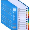 1-10 Part File Dividers A4, 【12Pack】 Plastic A4 Folder Dividers