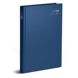VIVAAS 2025 Diary A4 | A5 | A6 Diary Page A Day Desk And Week To View Diary Hard Backed Diaries Organiser For Student, Teacher, Home, Office, Business Year Planner (A5 Day A Page, Blue)