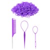 3-Piece Set Of Braiding Tools And 1000 Hair Rings, Top
