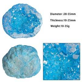 KYEYGWO Natural Crystal Raw Geode Stone, Irregular Quartz Mineral Cluster Specimen Home Decoration Gemstone for Reiki Meditation, Blue