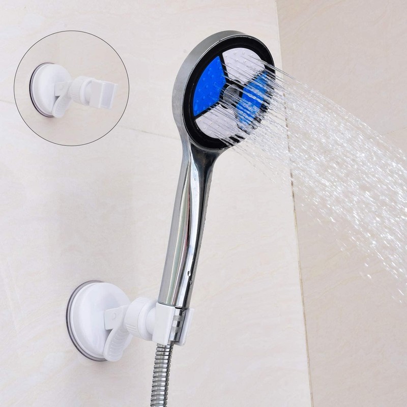 OUO Adjustable Shower Head Holder, Bathroom Suction Cup Handheld Shower