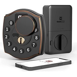 Geek Smart Door Lock, Electronic Keypad Deadbolt with App, Smart Deadbolt for Front Door,Keyless Entry Door Lock with Keypad
