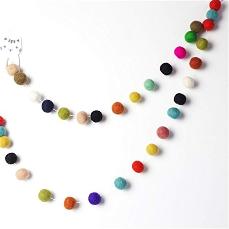 Kojoon 50pc 20mm DIY Christmas Decor Wool Felt Balls Mixed