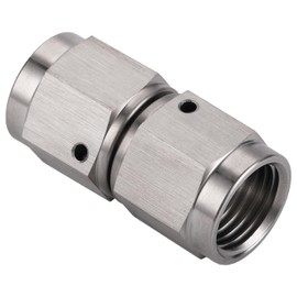 Podavelle 4AN Female to 4AN Female Straight Swivel Stainless Steel Coupler Connector Fitting Adapter